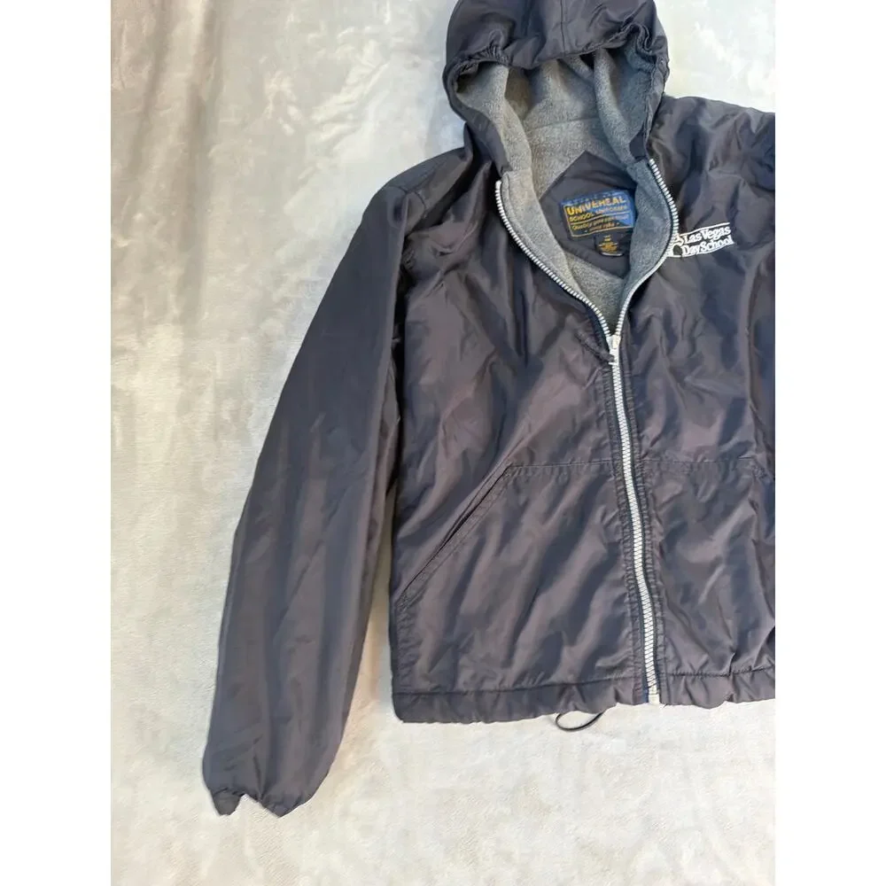 Las Vegas Day School Uniform Jacket Fleece Lined Hooded Navy Youth Medium YM